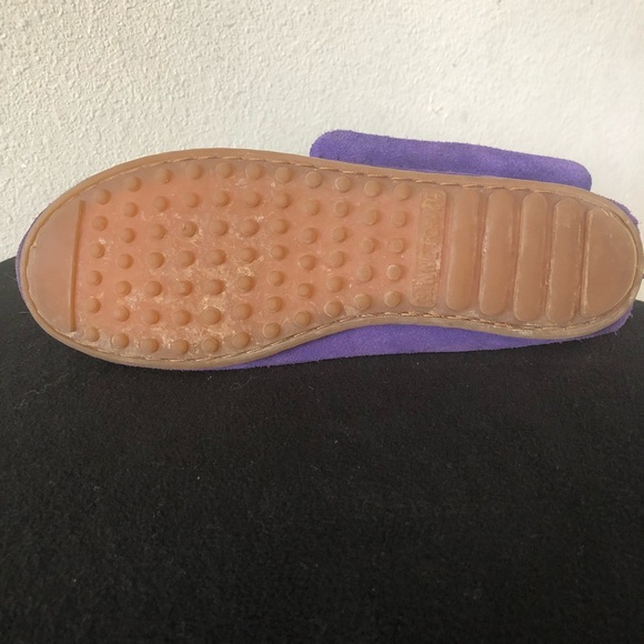 Purple suede moccasins. Size 3. $15 - Picture 2 of 2